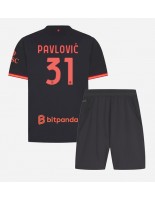 AC Milan Strahinja Pavlovic #31 Alternativní dres pro děti 2026-27 Krátký Rukáv (+ trenýrky)